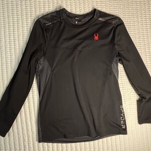 Spyder Active Black Long Sleeve Youth M Performance Base Layer‎ Top